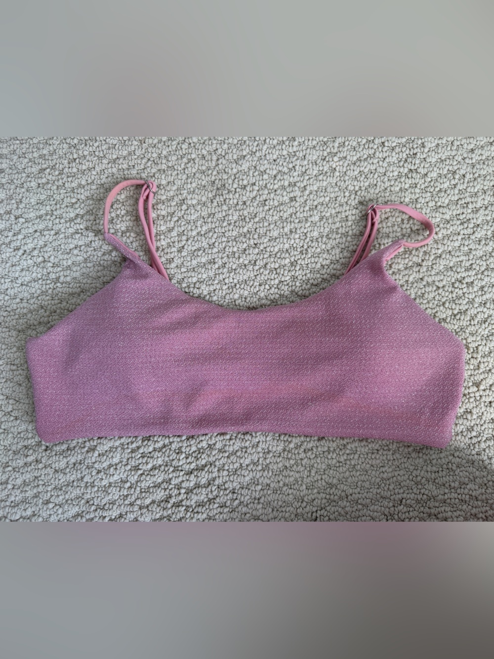 Pink Shimmery Scoop Bikini Top - Brand Unknown